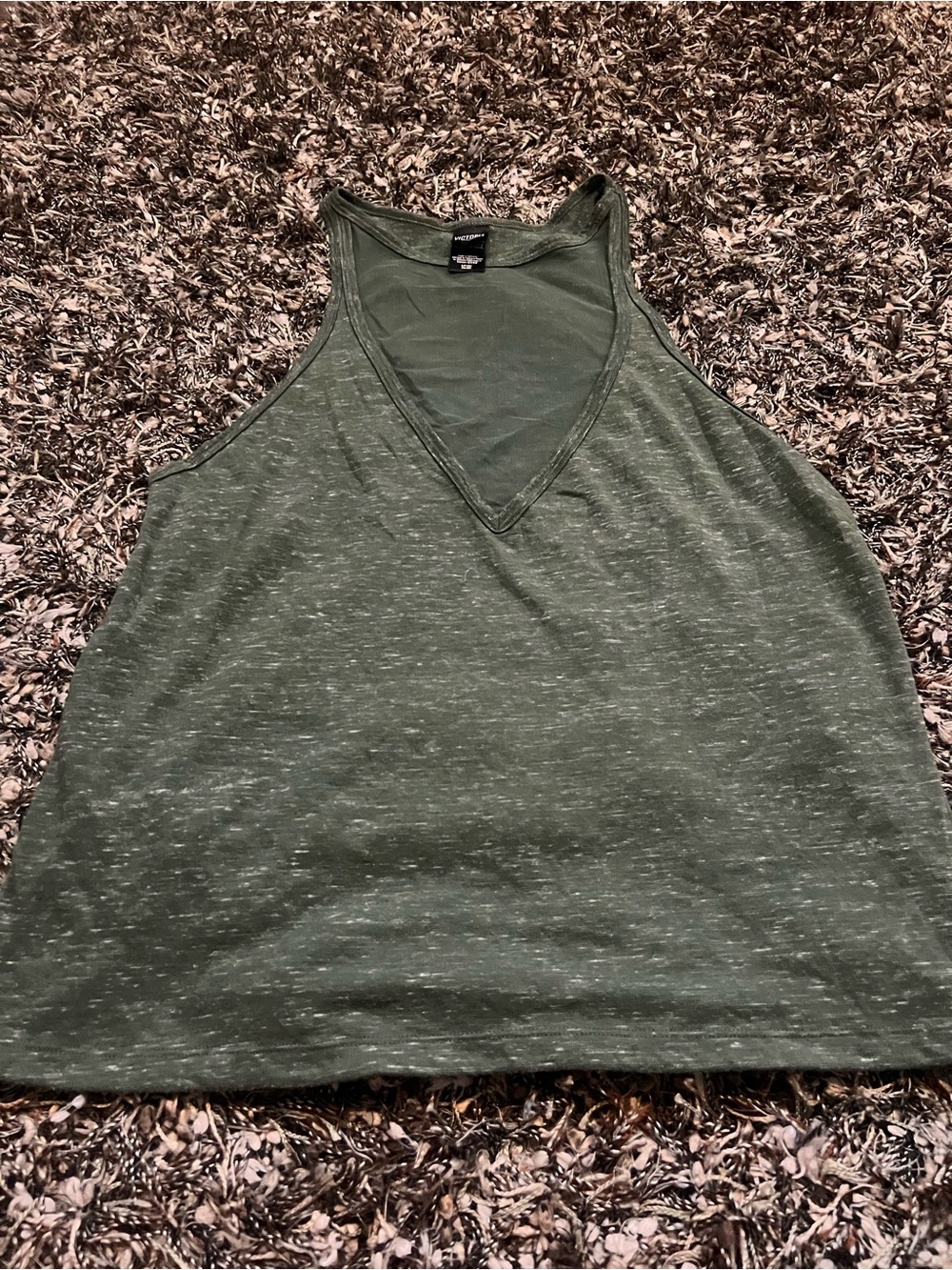 Victoria Sport Victoria’s Secret Olive Mesh Workout Tank S